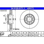 Bremsscheibe Vw S. A100/A4/A6/Passat 96-/A8 99 24.0125-0171.1 Bremsscheibe Vw S. A100/A4/A6/Passat 96-/A8 99 24.0125-0171.1