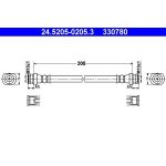 ATE Bremsschlauch 24.5205-0205.3 ATE Bremsschlauch 24.5205-0205.3