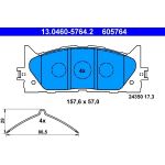 Bremsbelagsatz Toyota P. Camry 2.0-3.5 06 13.0460-5764.2 Bremsbelagsatz Toyota P. Camry 2.0-3.5 06 13.0460-5764.2