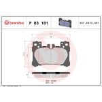 BREMBO Bremsklötze HA P 83 181 BREMBO Bremsklötze HA P 83 181