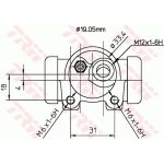 TRW Radbremszylinder BWD114 TRW Radbremszylinder BWD114