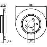 Bosch Bremsscheibe Hinterachse 0 986 478 793