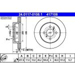 Bremsscheibe Suzuki P. Ignis 1.3-1.5 00 24.0117-0108.1 Bremsscheibe Suzuki P. Ignis 1.3-1.5 00 24.0117-0108.1