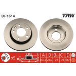 TRW Bremsscheibe DF1614 TRW Bremsscheibe DF1614