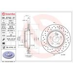 Brembo Bremsscheibe Hinterachse 09.A742.31 Brembo Bremsscheibe Hinterachse 09.A742.31