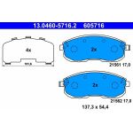 ATE Bremsbelagsatz Nissan Vorderachse Cube/Juke/Pulsar/Tiida 07 13.0460-5716.2 ATE Bremsbelagsatz Nissan Vorderachse Cube/Juke/Pulsar/Tiida 07 13.0460-5716.2