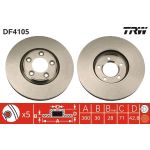 TRW Bremsscheibe Jaguar P. S-Type 3.0-4.0 99-02 DF4105