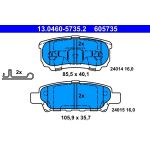 ATE Bremsbelagsatz Mitsubishi Hinterachse Outlander/Lancer 03 13.0460-5735.2