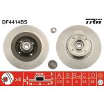 Bremsscheibe Renault T. Megane/Scenic 03- Mit Abs-Lager DF4414BS