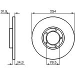 Bosch Bremsscheibe Vorderachse 0 986 478 345 Bosch Bremsscheibe Vorderachse 0 986 478 345