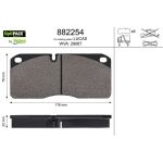 Valeo Bremsbelagsatz 882254 Valeo Bremsbelagsatz 882254
