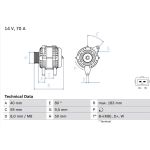 0 986 038 070 Bosch Lichtmaschine 0 986 038 070 0 986 038 070 Bosch Lichtmaschine 0 986 038 070
