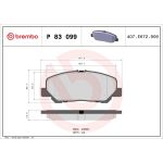 P 83 099 Brembo Prime Bremsbelagsatz Vorderachse – P 83 099 – 148 x 61 x 18 mm – Bremssystem Akebono – OE Nummer 0446528520 P 83 099 Brembo Prime Bremsbelagsatz Vorderachse – P 83 099 – 148 x 61 x 18 mm – Bremssystem Akebono – OE Nummer 0446528520