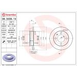 Brembo Bremsscheibe Vorderachse 08.3439.14 Brembo Bremsscheibe Vorderachse 08.3439.14