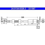 ATE Bremsschlauch 24.5134-0320.3 ATE Bremsschlauch 24.5134-0320.3