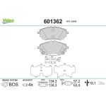 Valeo Bremsbelagsatz 601362 Valeo Bremsbelagsatz 601362