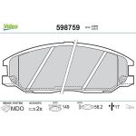 Valeo Bremsbelagsatz 598759 Valeo Bremsbelagsatz 598759