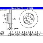 Bremsscheibe Ford P. Fiesta/Focus/Fusion/Puma 1.0-2.0 16V 95-12 Power Disc 24.0322-0172.1 Bremsscheibe Ford P. Fiesta/Focus/Fusion/Puma 1.0-2.0 16V 95-12 Power Disc 24.0322-0172.1