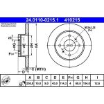 Bremsscheibe Nissan T. Almera 00-/Primera 90-02 24.0110-0215.1 Bremsscheibe Nissan T. Almera 00-/Primera 90-02 24.0110-0215.1