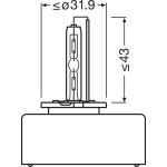 D5S OSRAM Original 12V 25W PK32d-7 66540 D5S OSRAM Original 12V 25W PK32d-7 66540