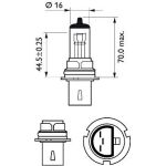 9004C1 PHILIPS HB1 Halogenlampe 12 V 65/45 W P29t, 1 Stück - 9004C1 - l