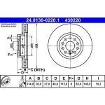 Bremsscheibe Vw P. Sharan/Tiguan 1.4-2.0 10 24.0130-0220.1 Bremsscheibe Vw P. Sharan/Tiguan 1.4-2.0 10 24.0130-0220.1