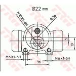 TRW Radbremszylinder Hinterachse BWH168 TRW Radbremszylinder Hinterachse BWH168
