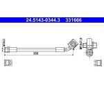 ATE Bremsschlauch 24.5143-0344.3 ATE Bremsschlauch 24.5143-0344.3