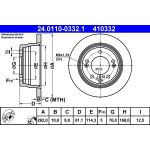 Bremsscheibe Kia T. Cee`D/Sportage 06 24.0110-0332.1 Bremsscheibe Kia T. Cee`D/Sportage 06 24.0110-0332.1