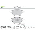 Valeo Bremsbelagsatz 598729 Valeo Bremsbelagsatz 598729
