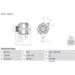 Bosch Lichtmaschine 0 986 049 500 Bosch Lichtmaschine 0 986 049 500