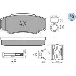 Bremsbelagsatz Citroen T. Jumper 94 025 239 2120/PD Bremsbelagsatz Citroen T. Jumper 94 025 239 2120/PD