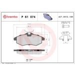 BREMBO Bremsklötze VA P 61 074 BREMBO Bremsklötze VA P 61 074