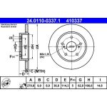 Bremsscheibe Toyota T. Auris/Corolla 06 24.0110-0337.1 Bremsscheibe Toyota T. Auris/Corolla 06 24.0110-0337.1