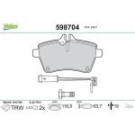 Valeo Bremsbelagsatz 598704 Valeo Bremsbelagsatz 598704