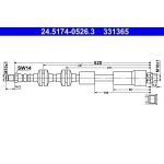 Bremsschlauch 24.5174-0526.3 Bremsschlauch 24.5174-0526.3