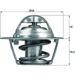 Thermostateinsatz mit Dichtung TX 121 74D Thermostateinsatz mit Dichtung TX 121 74D