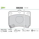 Valeo Bremsbelagsatz 598268 Valeo Bremsbelagsatz 598268