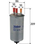 Valeo Kraftstofffilter 587615 Valeo Kraftstofffilter 587615