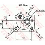 TRW Radbremszylinder BWF298 TRW Radbremszylinder BWF298