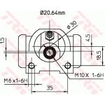 TRW Radbremszylinder BWF261 TRW Radbremszylinder BWF261