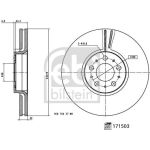 FEBI BILSTEIN Bremsscheibe 171503 FEBI BILSTEIN Bremsscheibe 171503