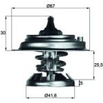 Thermostateinsatz mit Dichtung TX 29 80D Thermostateinsatz mit Dichtung TX 29 80D