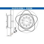 Bremsscheibe Vw T. Caddy/Eos/Golf/Touran 04- Power Disc 24.0310-0356.1 Bremsscheibe Vw T. Caddy/Eos/Golf/Touran 04- Power Disc 24.0310-0356.1