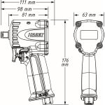 Hazet 9012M-1 Mini 1/2 Schlag-Druckluftschlüssel Hazet 9012M-1 Mini 1/2 Schlag-Druckluftschlüssel
