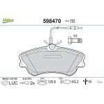 Valeo Bremsbelagsatz 598470 Valeo Bremsbelagsatz 598470