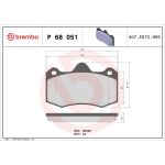 BREMBO Bremsklötze VA P 68 051 BREMBO Bremsklötze VA P 68 051