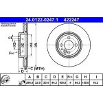 Bremsscheibe Mini P. Cooper 06-15 24.0122-0247.1 Bremsscheibe Mini P. Cooper 06-15 24.0122-0247.1
