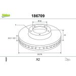 VALEO Bremsscheibe 186709 VALEO Bremsscheibe 186709
