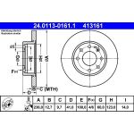Bremsscheibe Opel P. Astra/Corsa/Kadett/Vectra 91 24.0113-0161.1 Bremsscheibe Opel P. Astra/Corsa/Kadett/Vectra 91 24.0113-0161.1